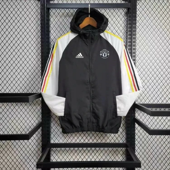 24/25 Manchester United Black/White Windbreaker