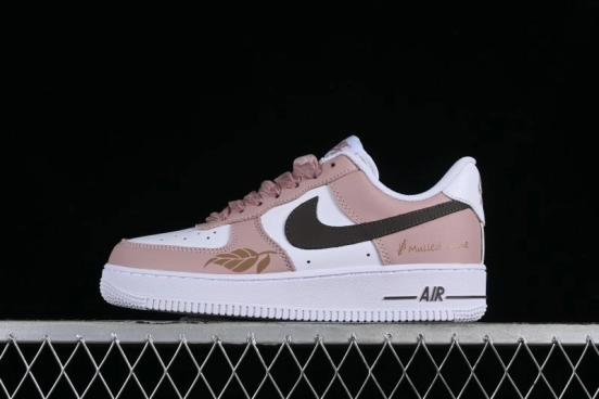 Nike Air Force 1 '07 Low Casual Sneakers in Dusty Rose with Hand-Painted Details - CV8699-578