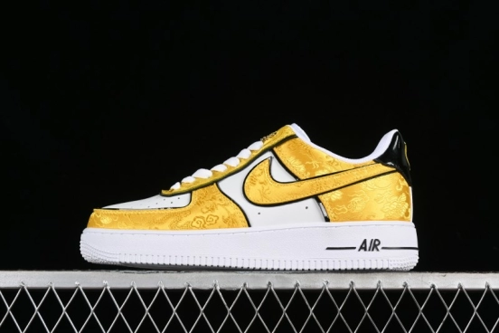 Nike Air Force 1 '07 Low DIY Golden Dragon Embroidery Casual Sneakers - CW2288-202