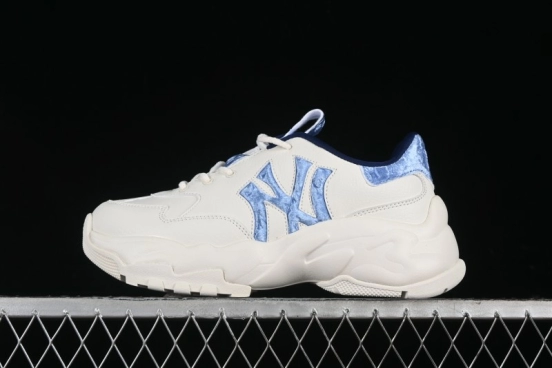 New York Yankees MLB Bigball Chunky Window Velvet Monogram Thick Sole Casual Running Shoes - 3ASHWVM4650NYS
