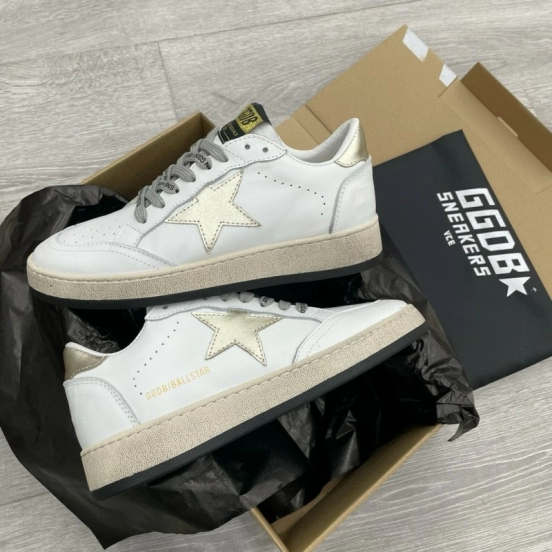 2024 Unisex GGDB White Gold Leather Sneakers MJ00260