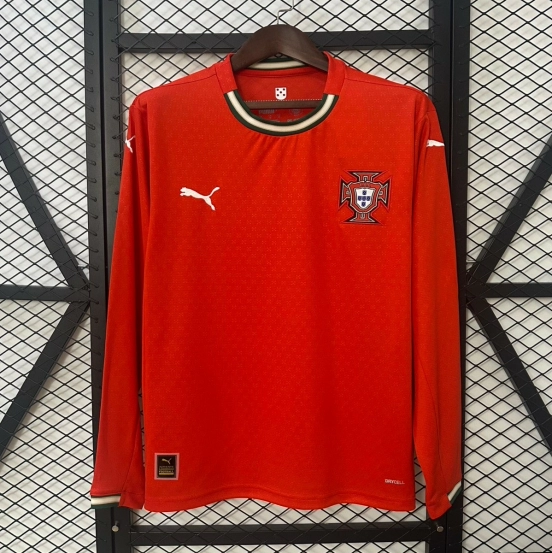 2025 Long Sleeve Portugal Home Jersey