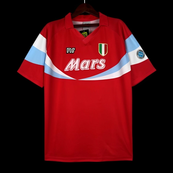 Retro 90/91 Napoli Third Red Jersey
