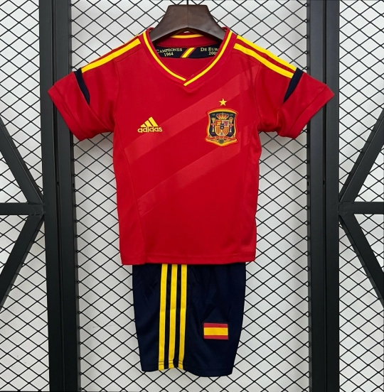 Retro 2012 Kids Spain Home Size 16-28 Jersey