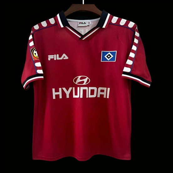 Retro 00/01 Hamburger SV Third Red Jersey