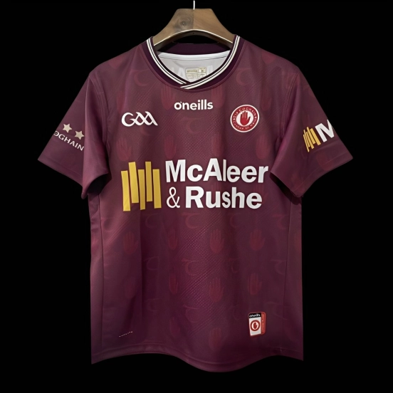 25/26 Tyrone GAA Maroon with Gold Accents Jersey