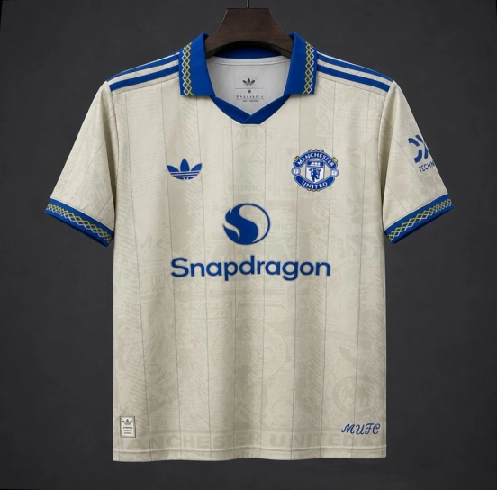26/27 Manchester United Third Concept Cream Blue Jersey | Yupoo Store